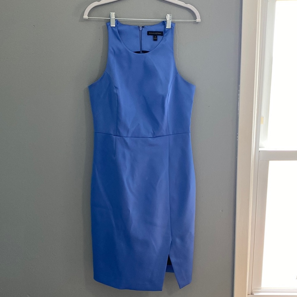 Lavender/Periwinkle Satin Banana Republic Interview Dress